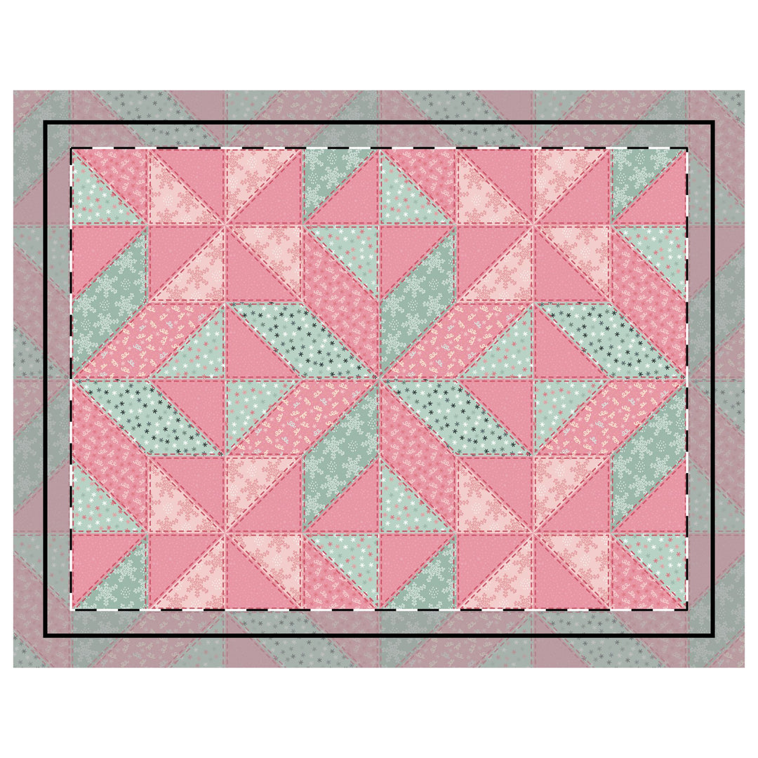 Quilted Sham / 3 sizes / Patchwork / Star / Pink-tacular - Pattern