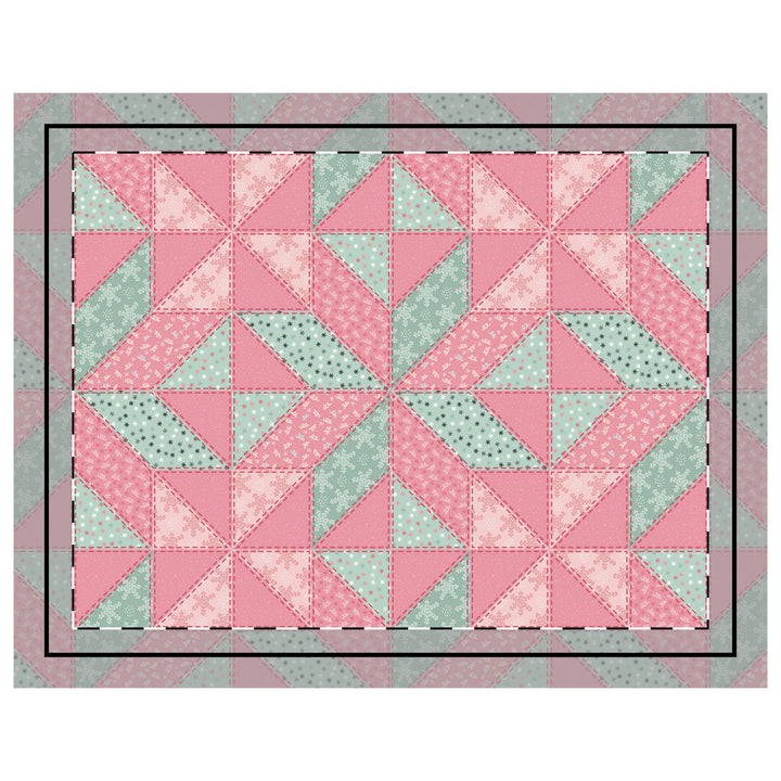 Quilted Sham / 3 sizes / Patchwork / Star / Pink-tacular - Pattern