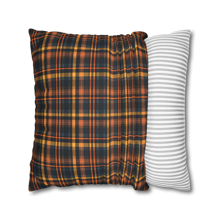 Microsuede Square Pillow Cover / Fall Plaid - Nathan