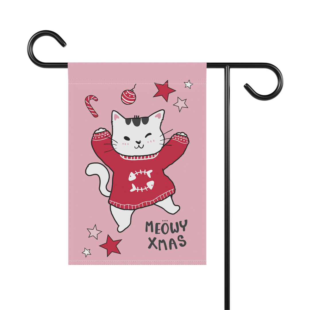 Double-sided Garden & House Banner / Merry Catmus - Pink / 5 Design Choices