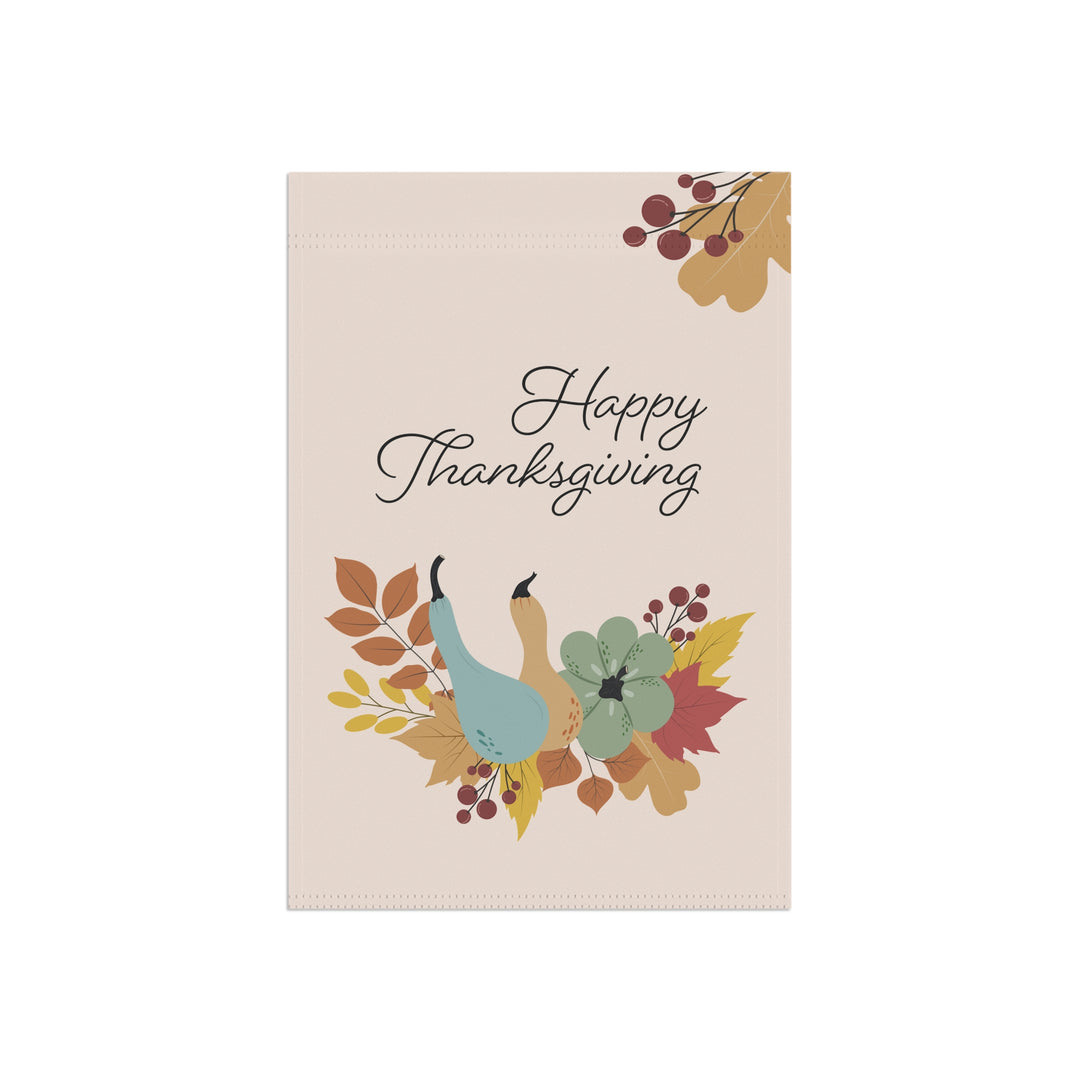 Double-sided Garden & House Banner / Fall Squash - Happy Thanksgiving