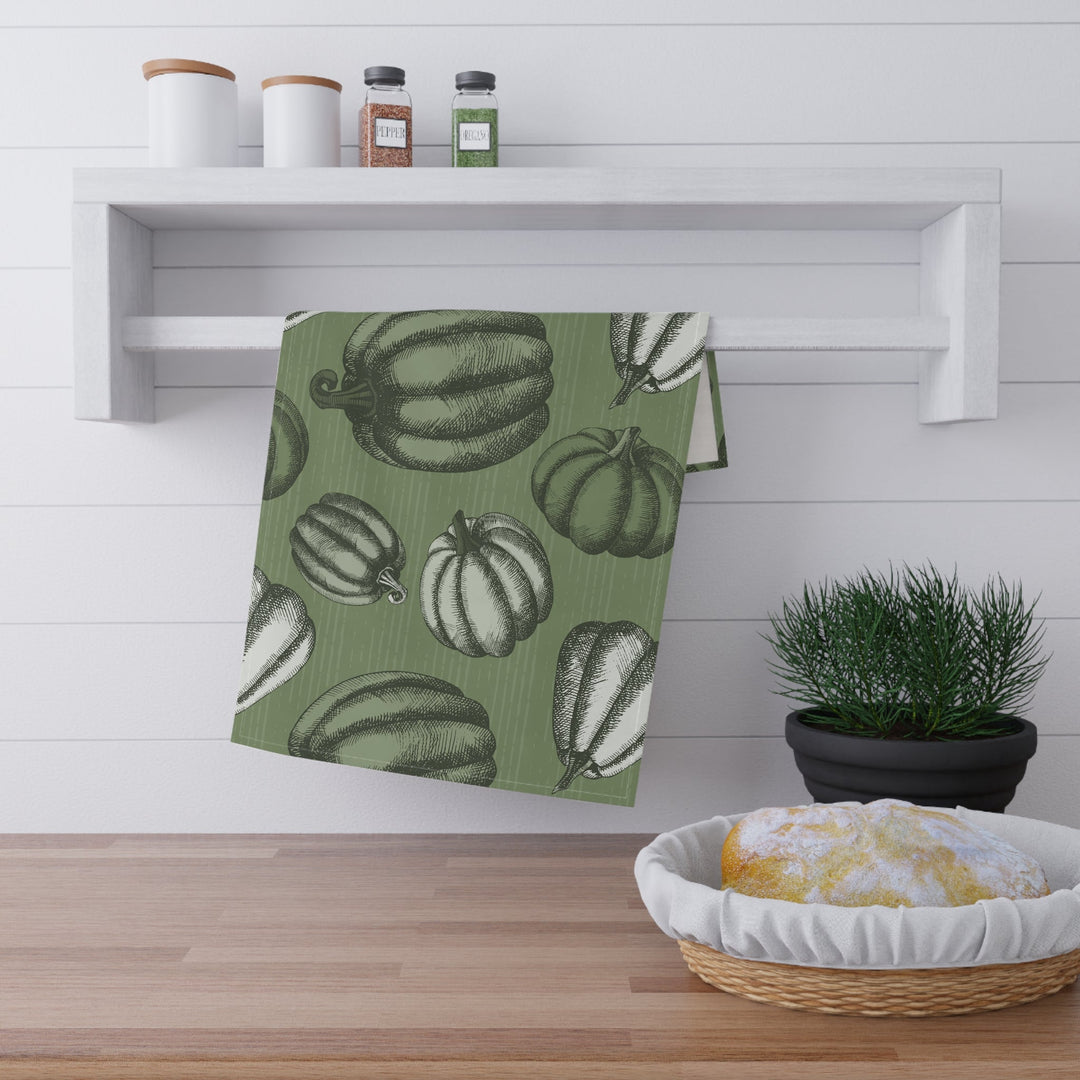 Cotton Twill Tea Towel / Cozy Pumpkins