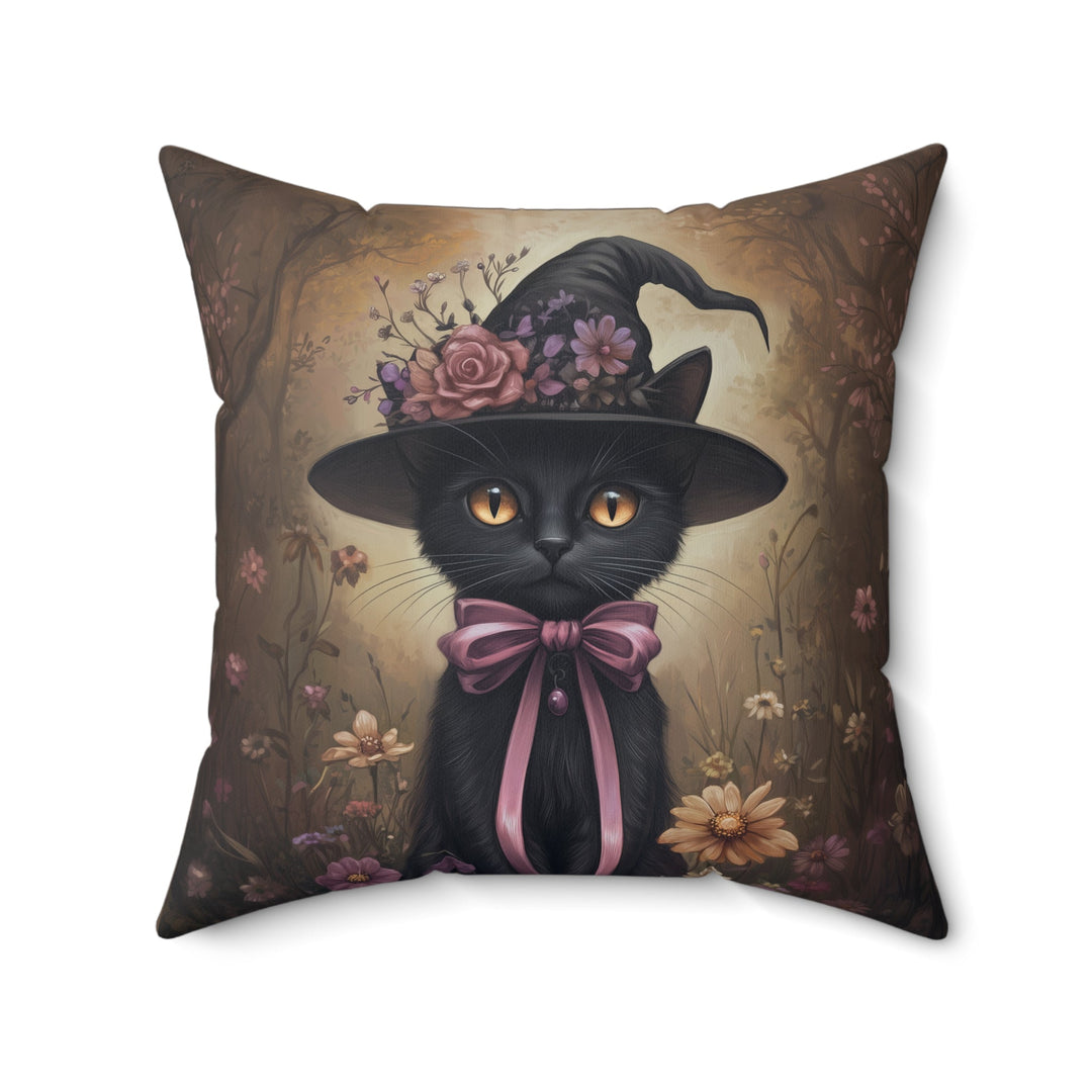 Microsuede Cushion / Halloween Art / Boho Cats