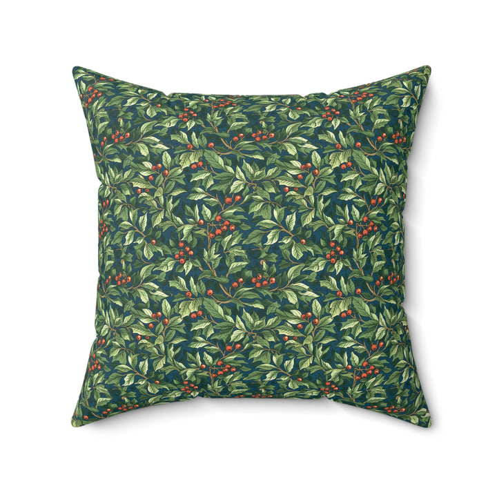 Microsuede Cushion / William Morris Inspired - winter berries