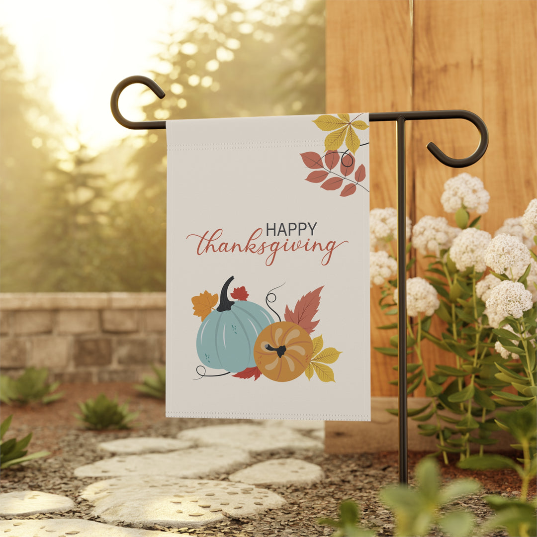 Double-sided Garden & House Banner / Fall Pumpkins - Happy Thanksgiving