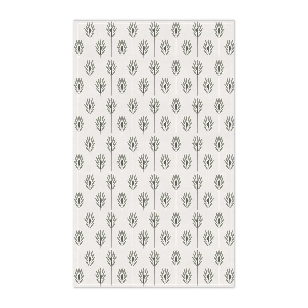 Cotton Twill Tea Towel / Fronds - Color + White