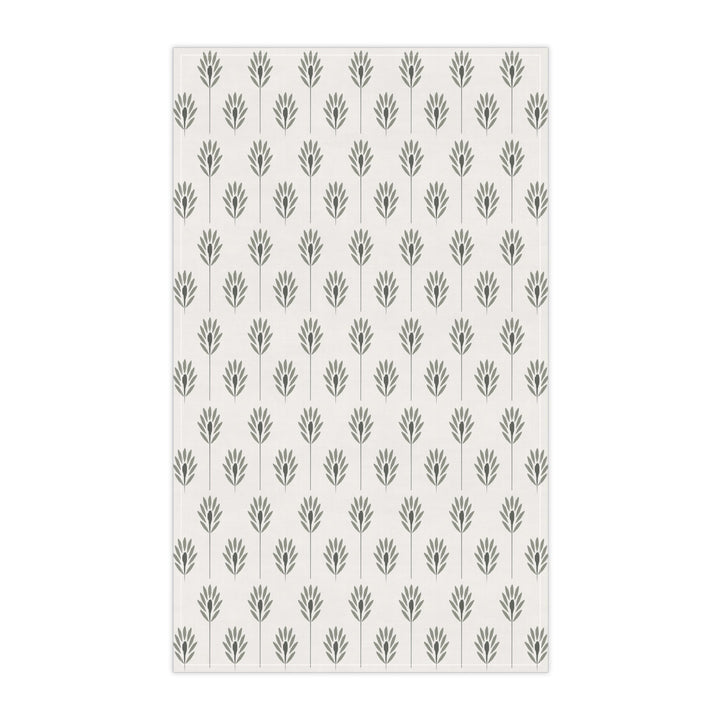 Cotton Twill Tea Towel / Fronds - Color + White