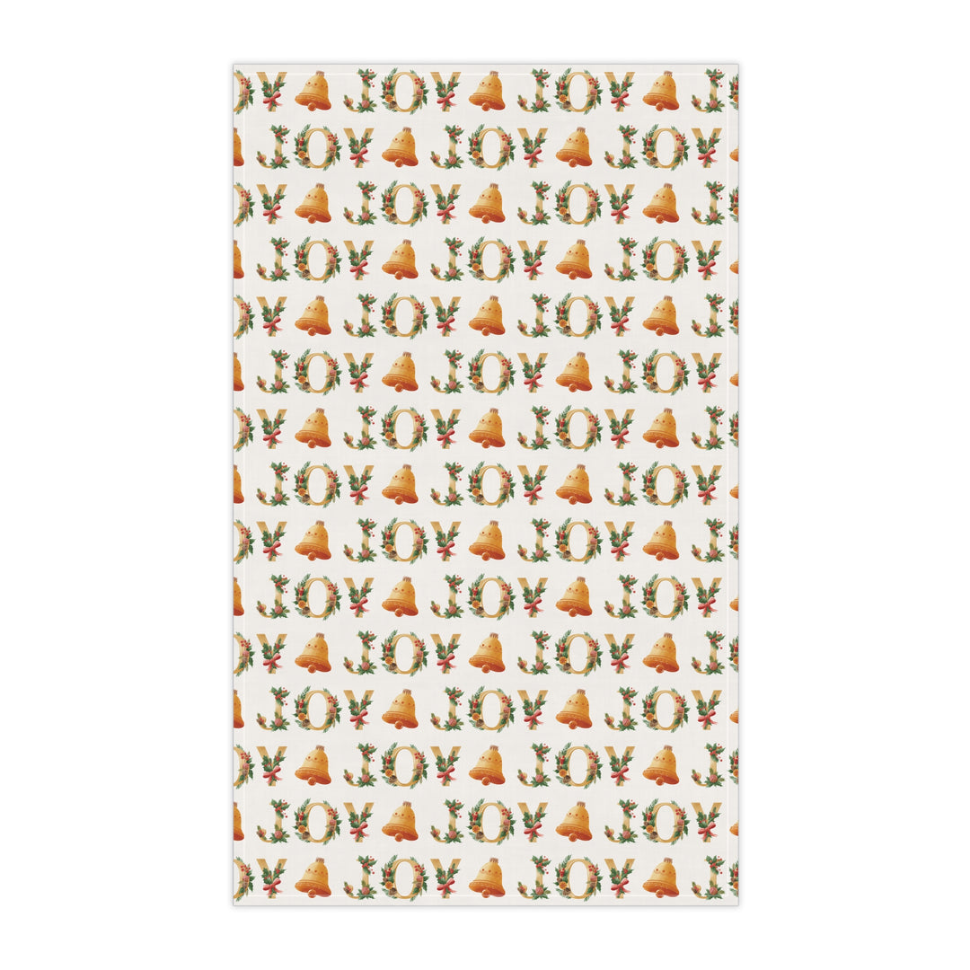 Cotton Twill Tea Towel / Festive Text Collection / Merry Christmas, Peace, Love, Joy