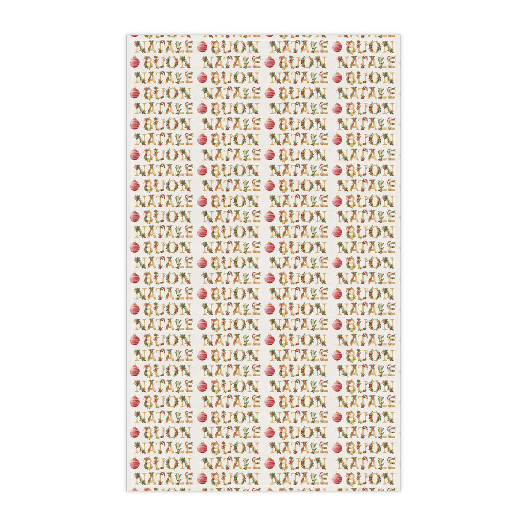 Cotton Twill Tea Towel / Festive Text Collection / Merry Christmas in Various Languages