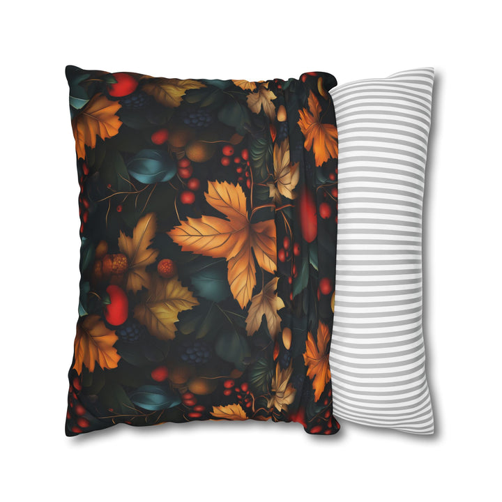 Microsuede Square Pillow Cover / Moody Autumn - Berries Melange