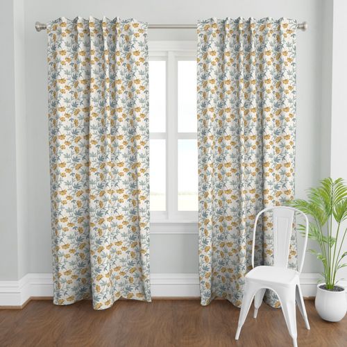 Cotton Curtain Panel | Danzin - Sequin Yellow (SW - Naturally Refined Collection)