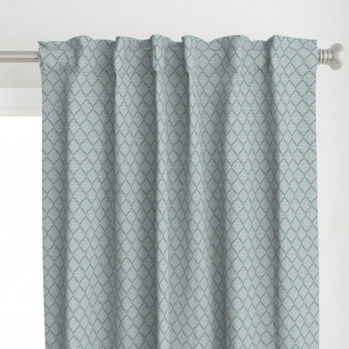 Cotton Curtain Panel | Diamond - Delft (SW - Naturally Refined Collection)