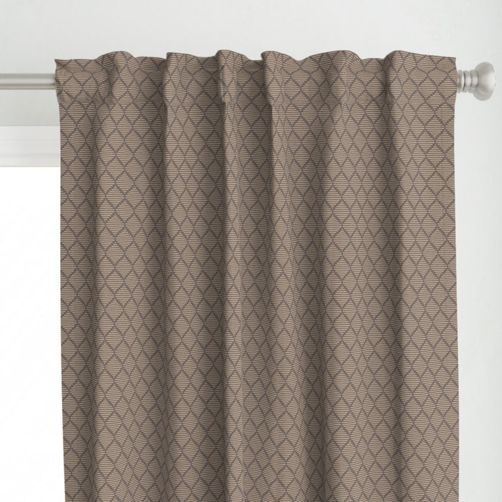 Cotton Curtain Panel | Diamond - Nutshell (SW - Naturally Refined Collection)