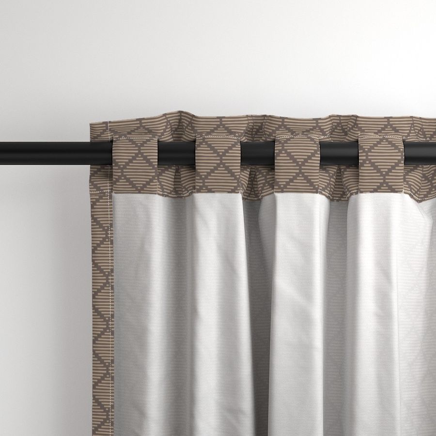 Cotton Curtain Panel | Diamond - Nutshell (SW - Naturally Refined Collection)