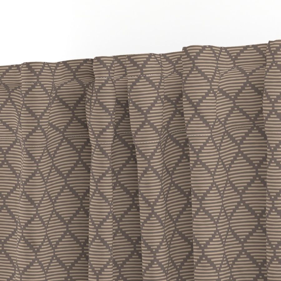 Cotton Curtain Panel | Diamond - Nutshell (SW - Naturally Refined Collection)