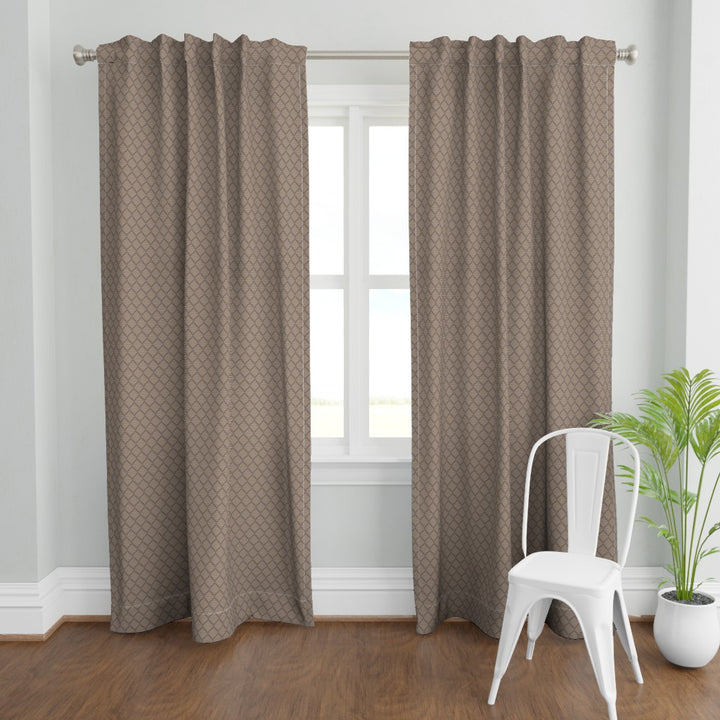 Cotton Curtain Panel | Diamond - Nutshell (SW - Naturally Refined Collection)