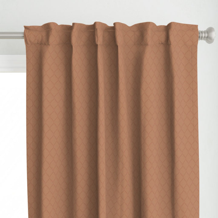 Cotton Curtain Panel | Diamond - Spiced Cider (SW - Naturally Refined Collection)