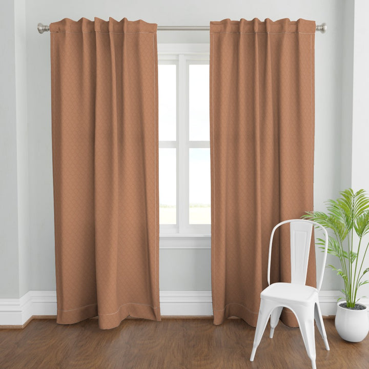 Cotton Curtain Panel | Diamond - Spiced Cider (SW - Naturally Refined Collection)