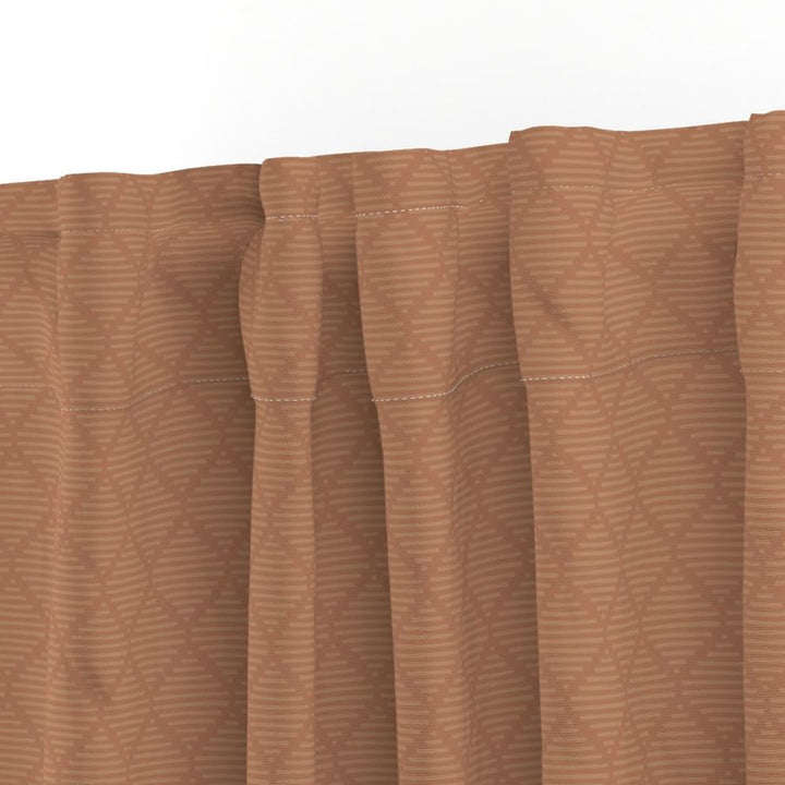 Cotton Curtain Panel | Diamond - Spiced Cider (SW - Naturally Refined Collection)