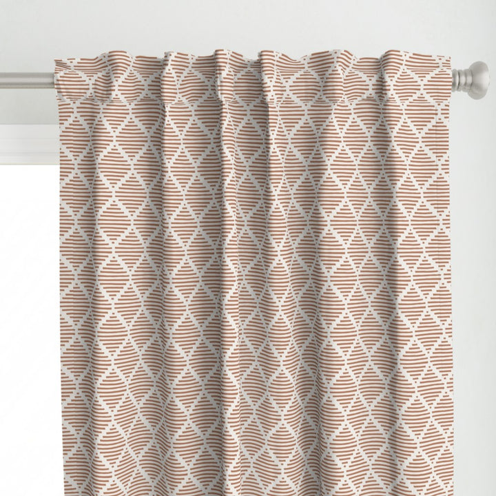 Cotton Curtain Panel | Diamond XL - Spiced Cider (SW - Naturally Refined Collection)