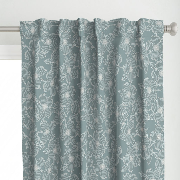 Cotton Curtain Panel | Dogwood - Delft (SW - Naturally Refined Collection)