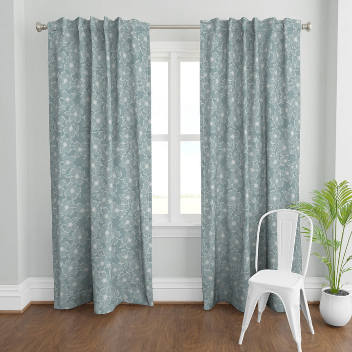 Cotton Curtain Panel | Dogwood - Delft (SW - Naturally Refined Collection)