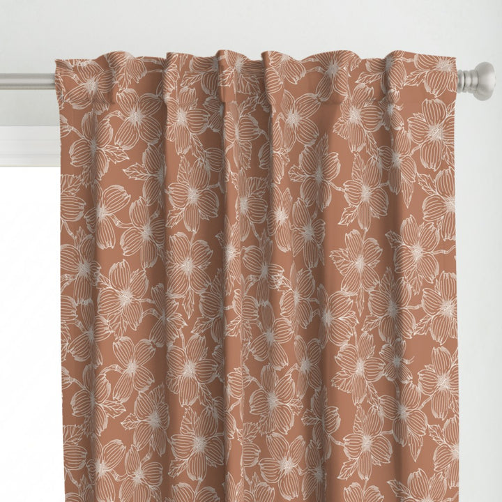 Cotton Curtain Panel | Dogwood - Spiced Cider (SW - Naturally Refined Collection)