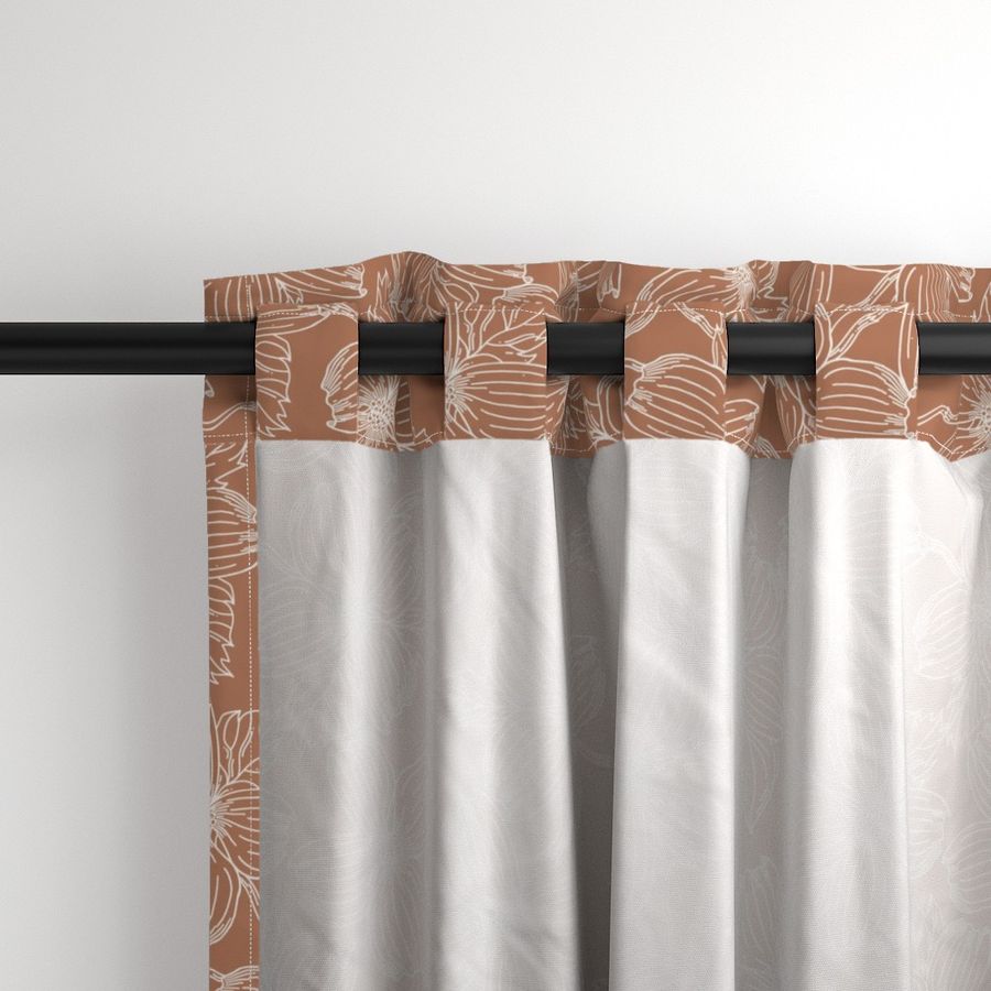 Cotton Curtain Panel | Dogwood - Spiced Cider (SW - Naturally Refined Collection)