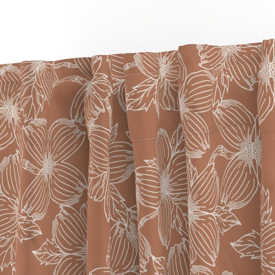 Cotton Curtain Panel | Dogwood - Spiced Cider (SW - Naturally Refined Collection)