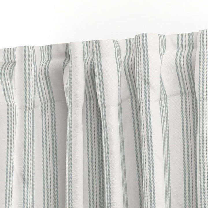 Cotton Curtain Panel | Ticking Stripe - Delft (SW - Naturally Refined Collection)