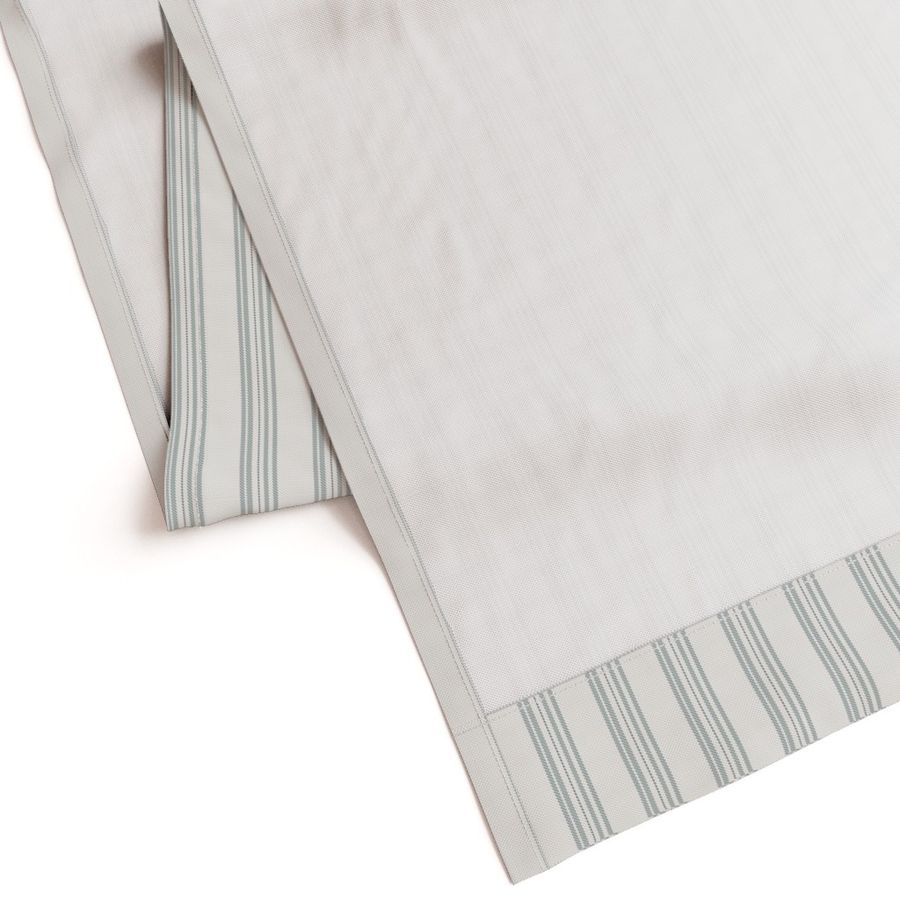 Cotton Curtain Panel | Ticking Stripe - Delft (SW - Naturally Refined Collection)