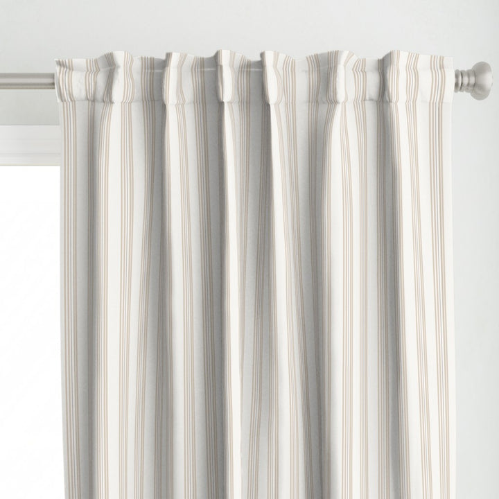 Cotton Curtain Panel | Ticking Stripe - Nomadic Desert (SW - Naturally Refined Collection)