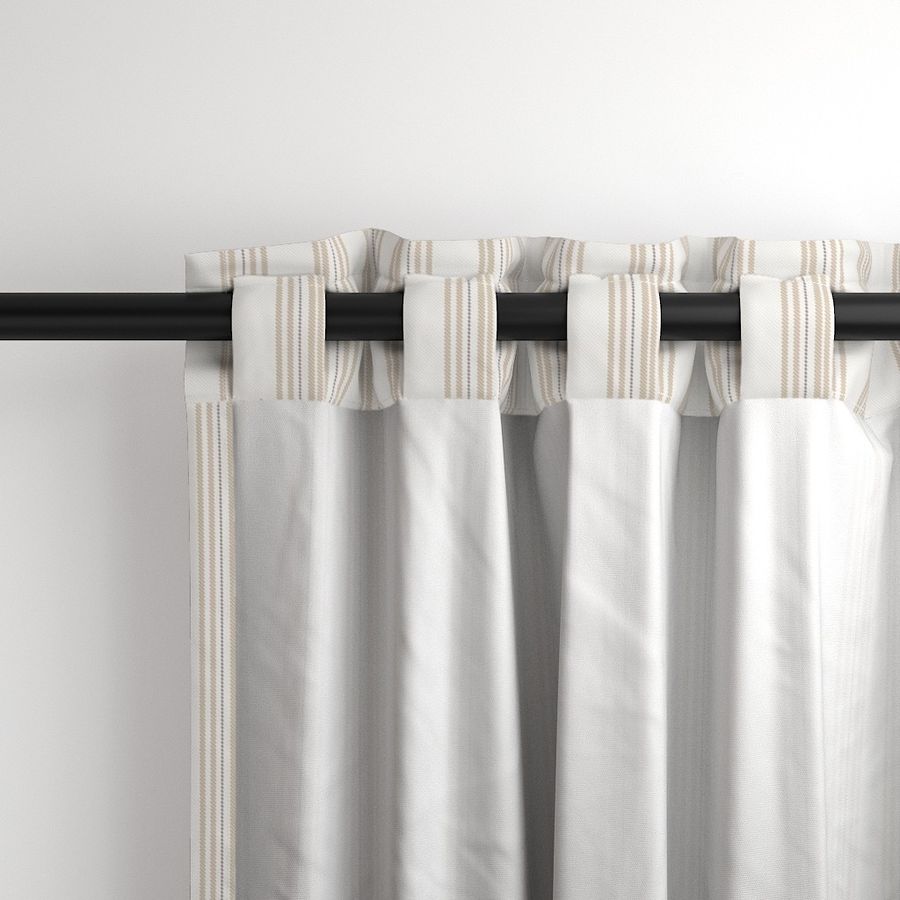 Cotton Curtain Panel | Ticking Stripe - Nomadic Desert (SW - Naturally Refined Collection)