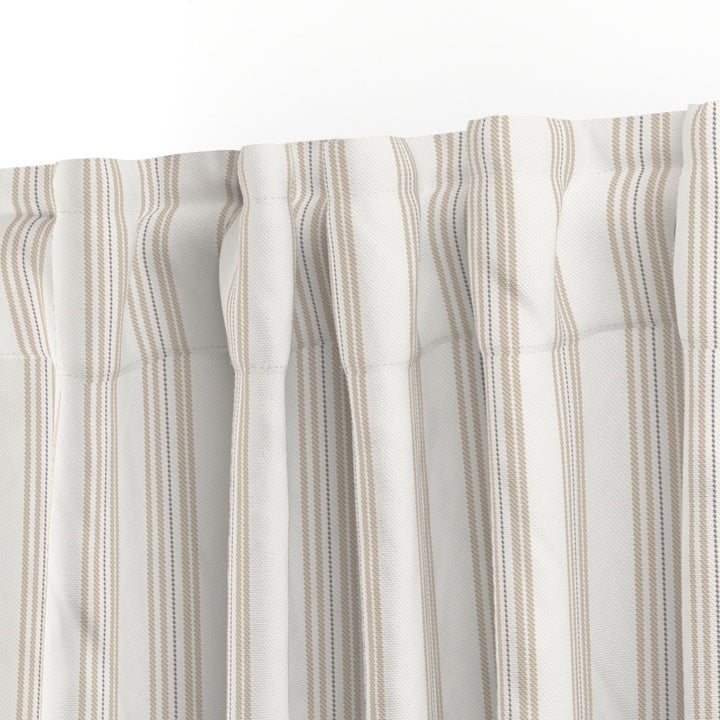 Cotton Curtain Panel | Ticking Stripe - Nomadic Desert (SW - Naturally Refined Collection)