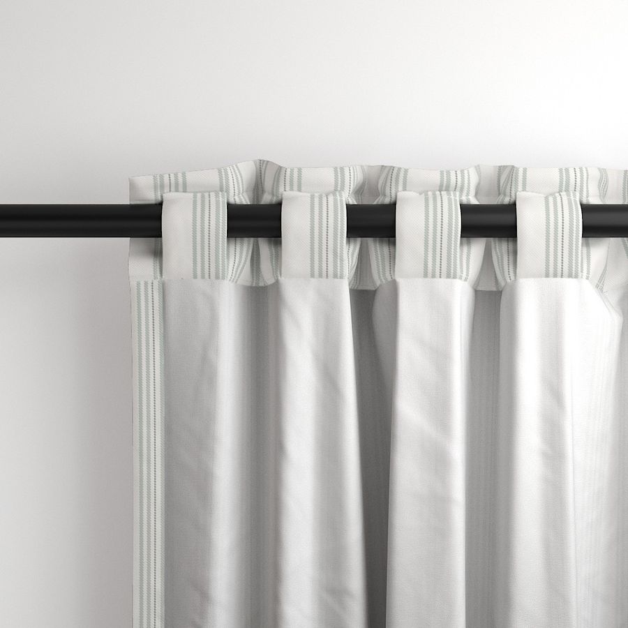 Cotton Curtain Panel | Ticking Stripe - Quietude (SW - Naturally Refined Collection)