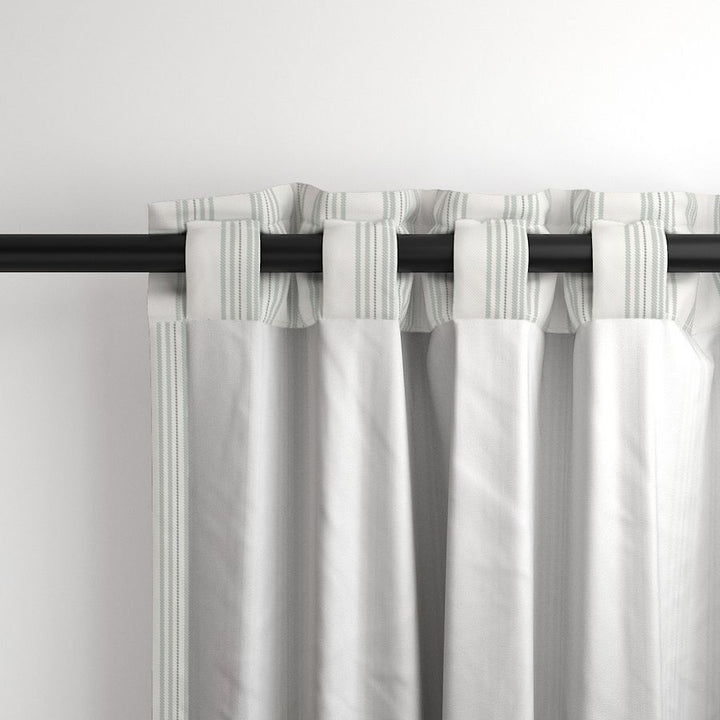 Cotton Curtain Panel | Ticking Stripe - Quietude (SW - Naturally Refined Collection)