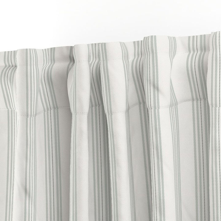 Cotton Curtain Panel | Ticking Stripe - Quietude (SW - Naturally Refined Collection)