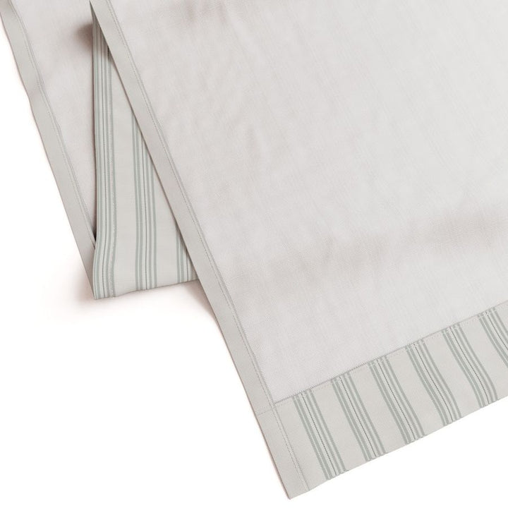 Cotton Curtain Panel | Ticking Stripe - Quietude (SW - Naturally Refined Collection)