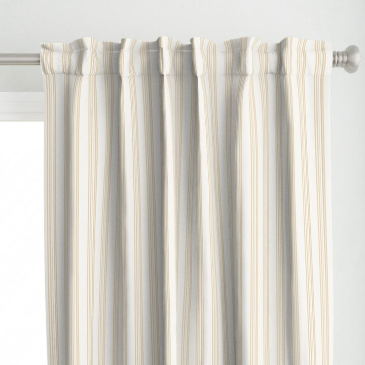 Cotton Curtain Panel | Ticking Stripe - Sequin Yellow (SW - Naturally Refined Collection)