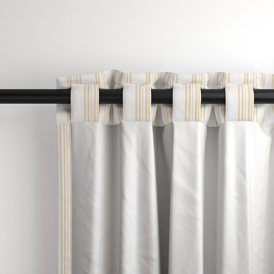 Cotton Curtain Panel | Ticking Stripe - Sequin Yellow (SW - Naturally Refined Collection)