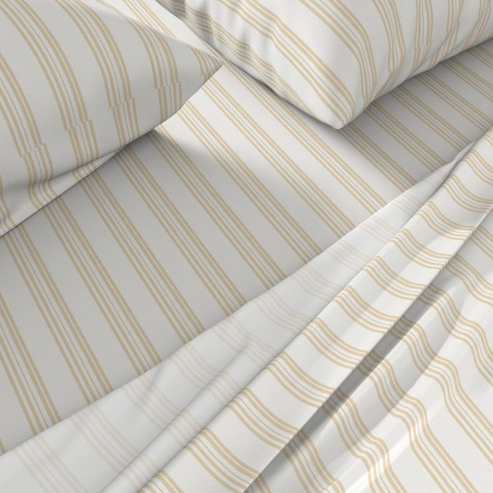 Cotton Sateen Sheet Set | Ticking Stripe  (SW Naturally Refined Collection)