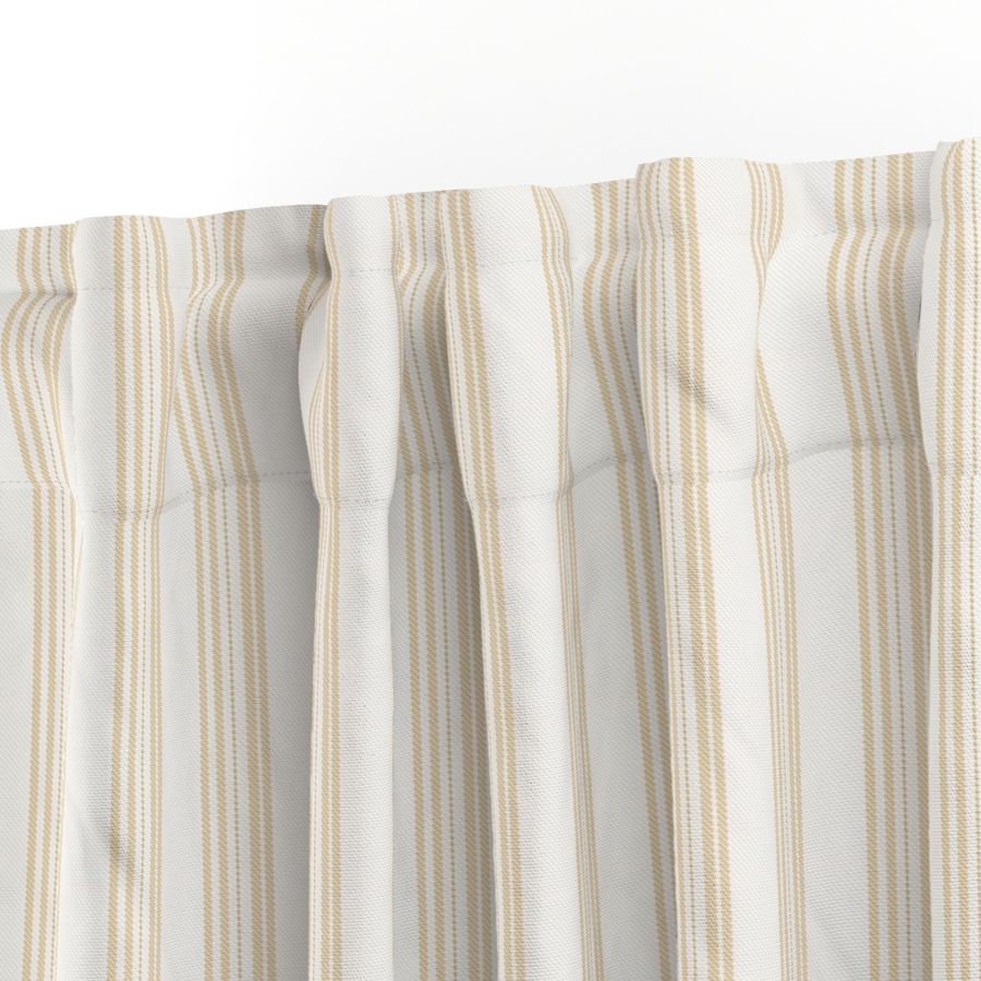 Cotton Curtain Panel | Ticking Stripe - Sequin Yellow (SW - Naturally Refined Collection)