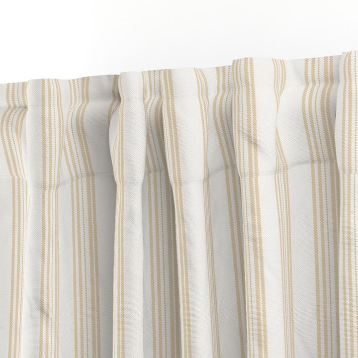 Cotton Curtain Panel | Ticking Stripe - Sequin Yellow (SW - Naturally Refined Collection)