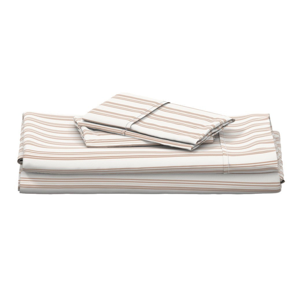 Cotton Sateen Sheet Set | Ticking Stripe  (SW Naturally Refined Collection)