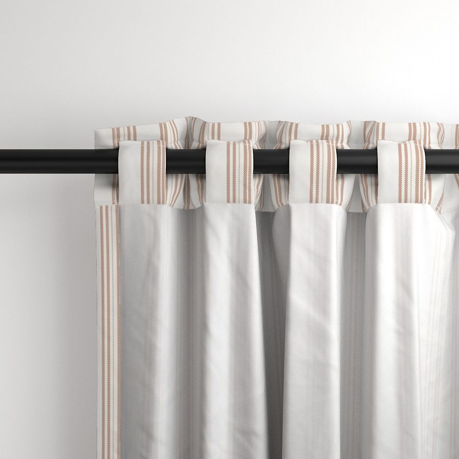 Cotton Curtain Panel | Ticking Stripe - Spiced Cider (SW - Naturally Refined Collection)