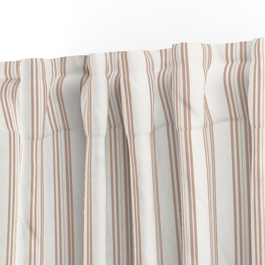 Cotton Curtain Panel | Ticking Stripe - Spiced Cider (SW - Naturally Refined Collection)