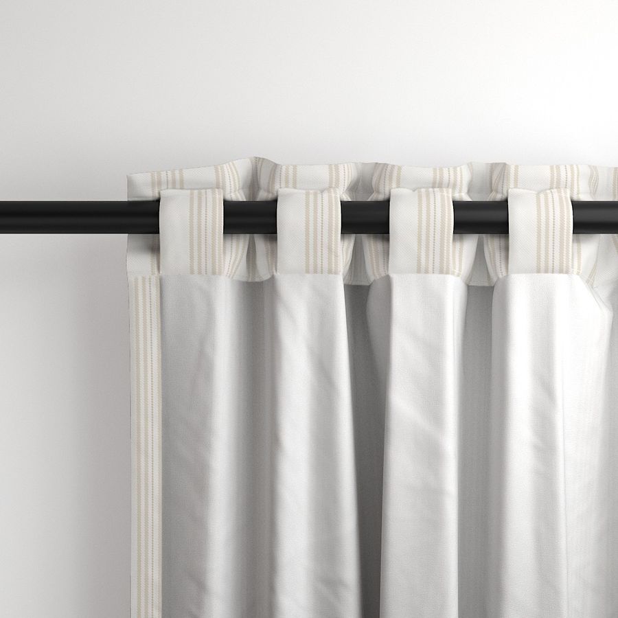 Cotton Curtain Panel | Ticking Stripe - Stucco (SW - Naturally Refined Collection)