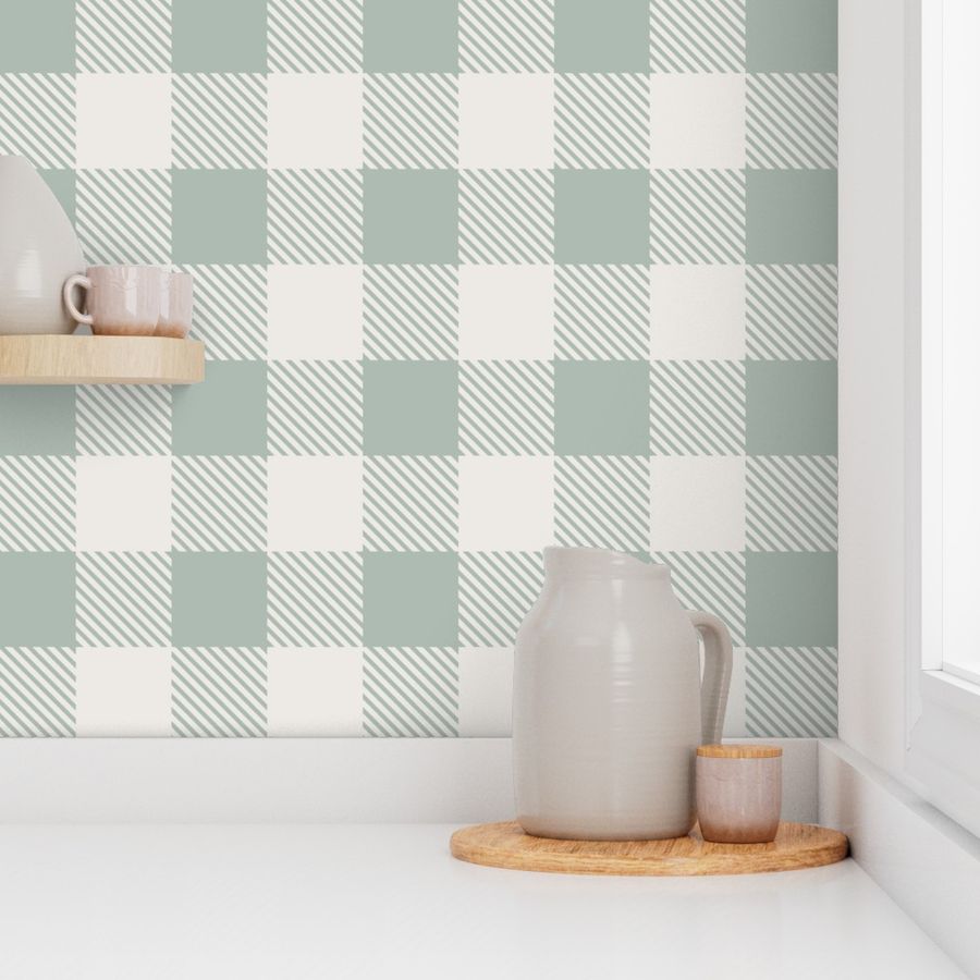 Wallpaper | Buffalo Plaid - Quietude (SW - Naturally Refined Collection)