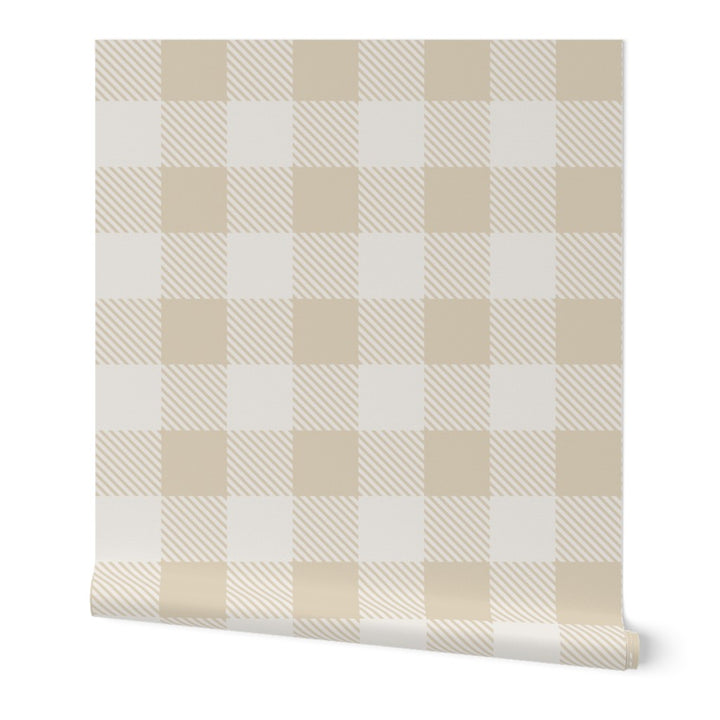 Wallpaper | Buffalo Plaid - Stucco (SW - Naturally Refined Collection)