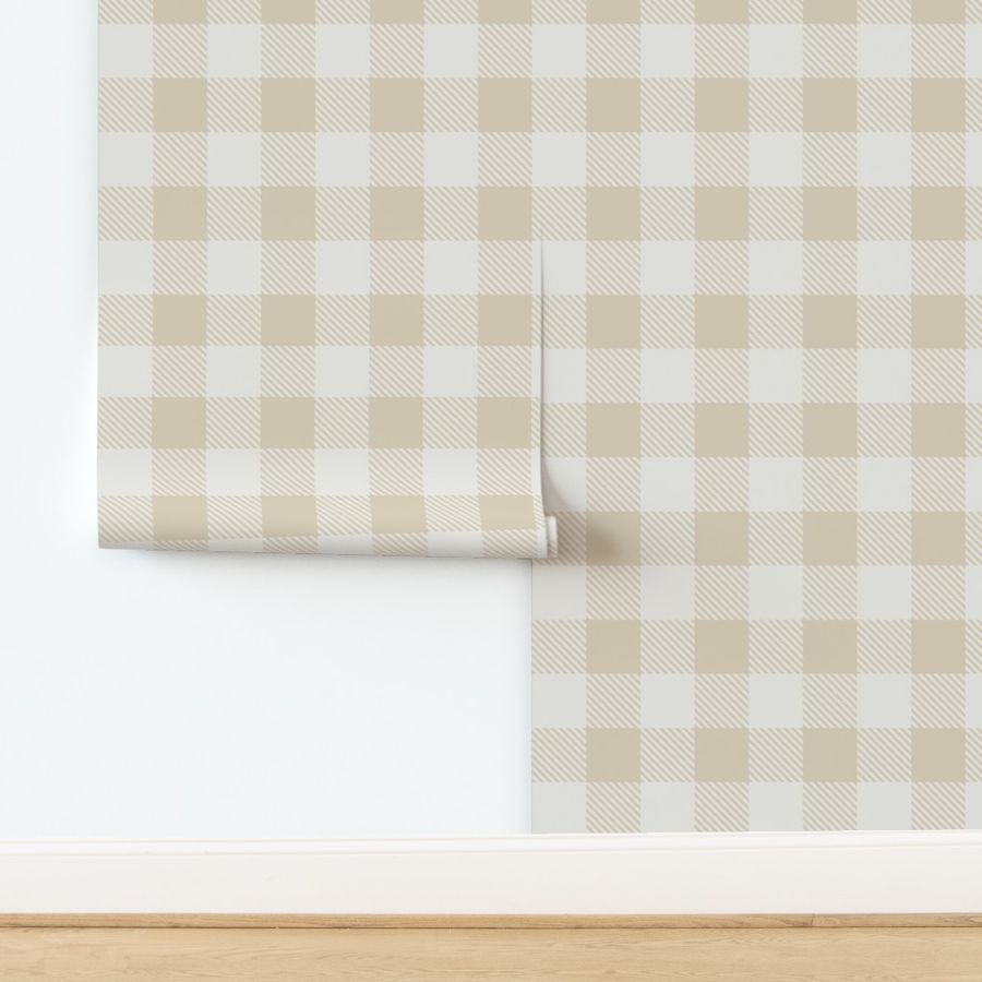 Wallpaper | Buffalo Plaid - Stucco (SW - Naturally Refined Collection)